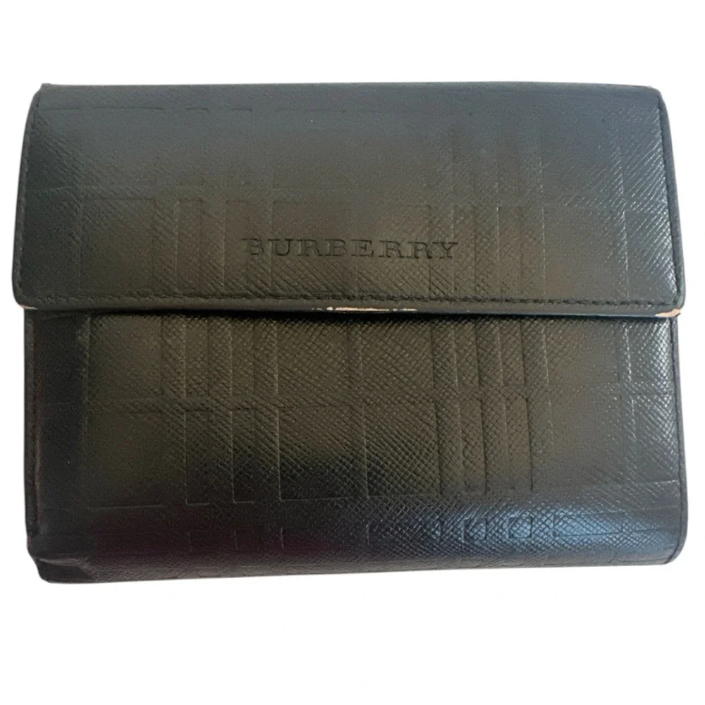 Burberry Black Leather Bifold Wallet